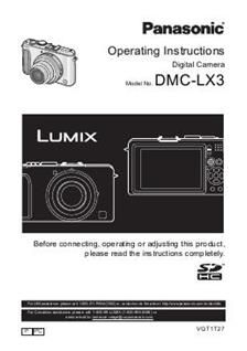 Lumix Dmc Lx3 Manual Download